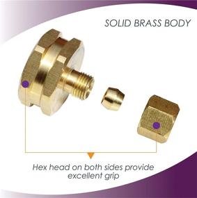 img 3 attached to Converts ¾” GHT Garden Hose Thread Female to 🌼 ¼” Compression Brass Adapter (2 Pack) - Enhanced for SEO