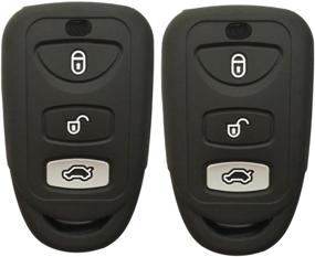 img 4 attached to 2-Pack Silicone Key Fob Remote Skin Cover Protector Case for Hyundai Elantra Genesis Sonata Kia Sorento Forte Optima Rondo Spectra - by Coolbestda