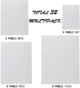 img 2 attached to Madisi Painting Canvas Panels Multi Pack - 5x7, 8x10, 9x12, 11x14 (8 of Each) - 32 Pack - Ideal for Artistic Creations and Painting Projects