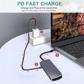 img 2 attached to 🔌 8-in-1 USB C Hub Laptop Docking Station - USB C Dongle with Fast PD Charge, 4K HDMI, 3 USB 3.0 Ports, SD/TF Card Reader for MacBook Pro