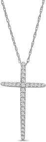 img 4 attached to 💎 Dazzling Sterling Silver Diamond Pendant Necklace: Girls' Jewelry That Shines