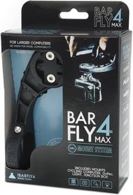 img 3 attached to Max Bicycle Accessory Mount, Black - Bar Fly 4 for Large Computers | Garmin, Wahoo, Polar, Bryton, Cateye, Mio, Joule