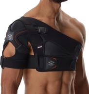 🤕 shock doctor men's shoulder support brace: prevent ac sprains, promote healing, ideal for rotator cuff injuries & moderate separations - single логотип