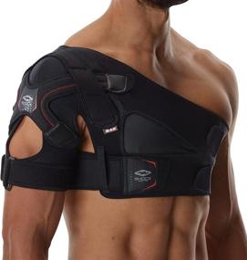 img 4 attached to 🤕 Shock Doctor Men's Shoulder Support Brace: Prevent AC Sprains, Promote Healing, Ideal for Rotator Cuff Injuries & Moderate Separations - Single