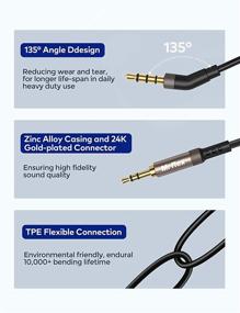 img 2 attached to Rex 3.5 мм - 2.5 мм Aux кабель для наушников Bose QuietComfort 700, QC35II, QC35, QC25 с функцией шумоподавления и Bluetooth-наушников JBL E45BT, E55BT, E65BTNC - провод для замены аудио (1 шт, 5 футов)