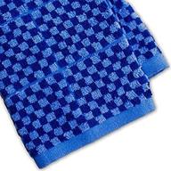 🧺 set of 2 luxury bamboo kitchen dish and hand towels, blue/cobalt blue plaid, 26.5" x 13" - murphy bamboo логотип