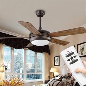 img 1 attached to Enhanced Corebay Ceiling Fan Remote Control: UC7078T Replacement with Light Dimmer & Wall Mount - No Reverse Function