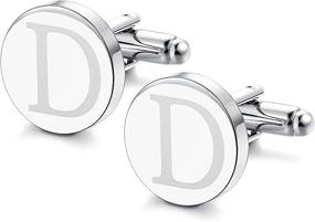 img 4 attached to ORAZIO Engraved Cufflinks: Premium Business Men's Accessories - Cuff Links, Shirt Studs & Tie Clips