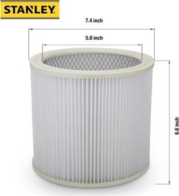 img 1 attached to 🔍 Stanley 08-2501 Cartridge Filter: Ideal Fit for 5-18 Gallon Wet/Dry Vacuum Cleaners Including SL18115, SL18116, and More