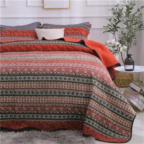 img 2 attached to Classical Patchwork Bedspread Bohemian Comforter