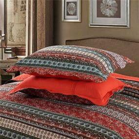 img 1 attached to Classical Patchwork Bedspread Bohemian Comforter