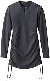 img 1 attached to Women's 50+ UV Sunscreen Long Sleeve Swimsuit Top: Full Coverage Jacket Wetsuit with Zipper