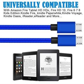 img 2 attached to 🔌 Кабель зарядного устройства Micro-USB для Android длиной 10 футов для Fire HD 7 8 10, Fire TV Stick, телефонов и планшетов Samsung Galaxy, детской версии, Alexa, Paperwhite, Oasis E-Reader, Echo Dot - силовой кабель для зарядки (2 штуки)