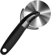 🍕 hairidul pizza cutter wheel, high-quality stainless steel pizza wheel, ultra-sharp pizza slicer with non-slip handle and protective cover, food-grade kitchen tool - dishwasher safe - 3.5-inch logo