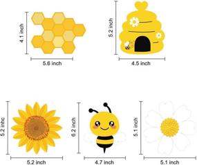 img 2 attached to 🐝 Bee-utifully Buzzing: 20PCS Bumble Bee Hanging Swirl Decorations – Perfect Party Supplies for Kids Birthday, Baby Shower, Gender Reveal & Bee Day Celebration!