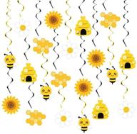 🐝 bee-utifully buzzing: 20pcs bumble bee hanging swirl decorations – perfect party supplies for kids birthday, baby shower, gender reveal & bee day celebration! logo