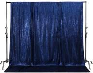 📷 пай squarepie: роскошная голубая шелковая занавеска с пайетками, фон для фотографии на свадебной вечеринке - 4 фута x 7 футов. логотип