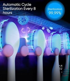 img 1 attached to 🦷 StarWin Toothbrush Sanitizer with Heating and Fan Drying, 3000mAh Battery Powered Drilling Free UV Toothbrush Sterilizer, Wall Mounted Holder for 99% Toothbrushes