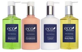 img 4 attached to 🌿 Premium Eco Botanics Amenities Set: 10.14oz Pumps, 1 of Each - Shampoo, Conditioner, Hand/Body Wash, and Lotion