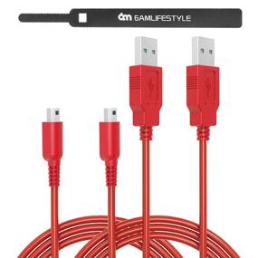 img 3 attached to [Value Pack] 5FT USB Charger Cable for Nintendo New 3DS XL/New 3DS/3DS XL/3DS/New 2DS XL/New 2DS/2DS XL/2DS/DSi/DSi XL - Blue/Red/Yellow