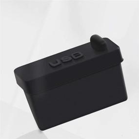 img 4 attached to HFEIX Черные силиконовые заглушки от пыли для USB - Защитные крышки типа А для стационарных компьютеров и ноутбуков (набор из 100 штук)