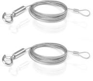 🖼️ zksm picture hanging rope wire: 2 pack stainless steel wire with loop and hook - heavy duty frame hanger rope, supports up to 30 kg - 1.5 mmx2 m - ideal for light lamp hardware logo