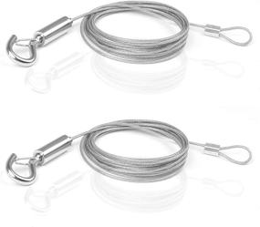 img 4 attached to 🖼️ ZKSM Picture Hanging Rope Wire: 2 Pack Stainless Steel Wire with Loop and Hook - Heavy Duty Frame Hanger Rope, Supports up to 30 KG - 1.5 mmx2 m - Ideal for Light Lamp Hardware