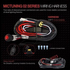 img 2 attached to 🔌 MICTUNING MIC-B1002 Проводка для светодиодной ленты: водонепроницаемый переключатель, предохранитель 40A реле Вкл-Выкл для улучшенной производительности.