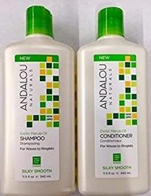 img 2 attached to 🌿 Andalou Naturals Silky Smooth Shampoo & Conditioner: Revitalize with Exotic Marula Oil