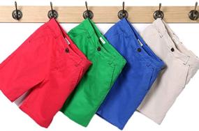 img 1 attached to 👔 Premium Boys' School Uniform Shorts by BASADINA - Stylish & Comfortable Boys' Clothing