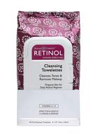 🧻 retinol anti-aging cleansing towelettes: convenient all-in-one wipe for exfoliating, toning & makeup removal on-the-go logo