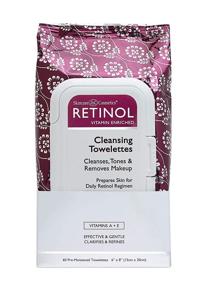 img 4 attached to 🧻 Retinol Anti-Aging Cleansing Towelettes: Convenient All-in-One Wipe for Exfoliating, Toning & Makeup Removal on-the-go