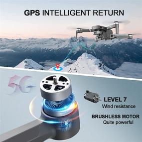 img 2 attached to 🚁 4DRC F4 GPS Drone with 4K HD Camera for Adults – 2-Axis Gimbal Anti-shake Camera | FPV Live Video | Brushless Motor RC Quadcopter | Auto Return | Follow Me | Waypoint Fly | Headless Mode | Carrying Case