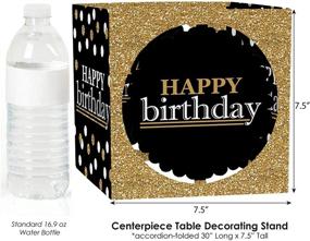 img 1 attached to 🎉 Big Dot of Happiness Adult Happy Birthday - Gold - Celebration Centerpiece and Table Decor Kit