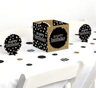 🎉 big dot of happiness adult happy birthday - gold - celebration centerpiece and table decor kit logo