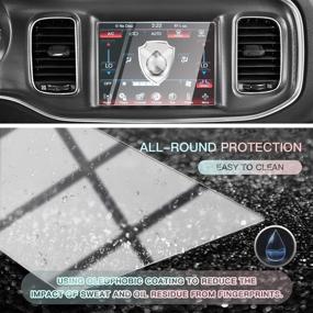 img 3 attached to High-Sensitivity HD Tempered Glass Screen Protector for Dodge Charger Uconnect 2011-2019 (8.4 Inch) - Protects Against Scratches and Enhances Touch Control