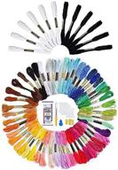 wysummer 62 skeins embroidery thread kit, cotton sewing floss for cross stitch & diy sewing, embroidery threads set with tools (62pcs) logo