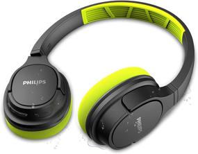 img 1 attached to 🎧 Philips ActionFit SH402: Wireless Bluetooth Headphones with 20-Hour Playtime, Echo Cancellation, and Splash-Resistance - Black/Green