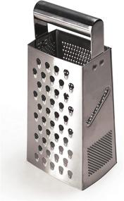 img 4 attached to 🧀 RSVP Endurance 9.25" Stainless Steel Box Grater - Ideal for Grating Cheese, Vegetables, and Herbs - Four-Sided Grating Surfaces - Ergonomic Handle for Easy Grip - Dishwasher Safe