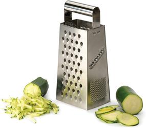 img 3 attached to 🧀 RSVP Endurance 9.25" Stainless Steel Box Grater - Ideal for Grating Cheese, Vegetables, and Herbs - Four-Sided Grating Surfaces - Ergonomic Handle for Easy Grip - Dishwasher Safe