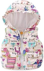 img 4 attached to 🐱 Cute Little Girls Animal Hooded Vests - Mud Kingdom Outerwear