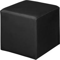 regency n6263bk square ottoman black furniture logo