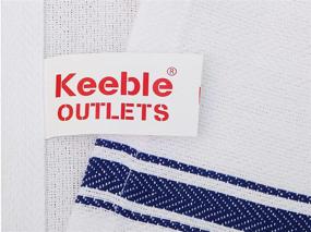 img 3 attached to 🧼 Keeble Outlets - Set of 6 Blue Striped Kitchen Towels: Highly Absorbent, Chef's Preferred, 100% Cotton Hand Towels and Table Linens