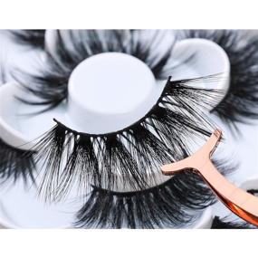 img 1 attached to 💃 Dramatic Long False Eyelashes: 25mm 7-Pair Styles Faux Mink Lashes