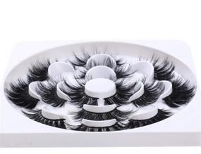 img 2 attached to 💃 Dramatic Long False Eyelashes: 25mm 7-Pair Styles Faux Mink Lashes