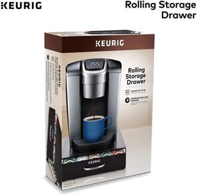 img 1 attached to Подставка для хранения кофе Keurig под кофеваркой - органайзер для кофейных капсул, вмещает до 35 капсул Keurig K-Cup, черная