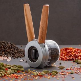 img 1 attached to Dreamfarm Ortwo: One-Handed Spice Mill with Ceramic Grinder & Wooden Handles - 2oz