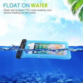 img 3 attached to 📱 MoKo Floating Waterproof Phone Pouch Holder, Floatable Phone Case Dry Bag with Lanyard Armband for iPhone 13/13 Pro Max, iPhone 12/12 Pro Max, iPhone 11 Pro, iPhone Xr, iPhone Xs Max, iPhone 8/7, Samsung S21, Samsung S10, Samsung S9, Samsung S8