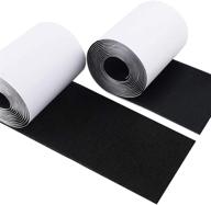 🔗 versatile, self-adhesive hook and loop tape roll - 4 inch wide, 3.28 ft long, black - perfect for classroom, office, home organization logo