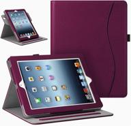 📱 fintie 360 degree rotating ipad 2/3/4 case with corner protection, multi-angle stand cover and pocket, auto sleep wake, purple logo